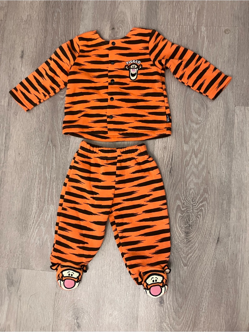 Disney Orange and Black Tigger Set with Character Feet
